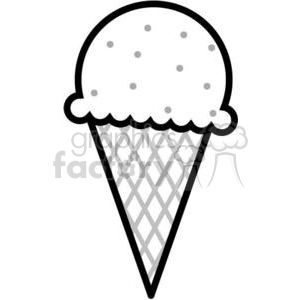 clipart - vanilla ice cream cone.