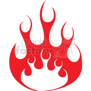 clipart - red vector fire.