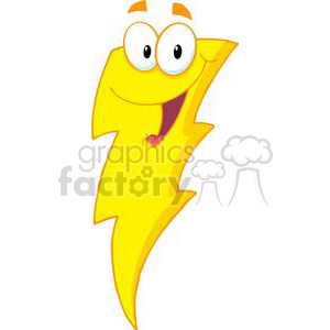 4080-Happy-Lightning-Mascot-Cartoon-Character clipart. Commercial use image # 382030