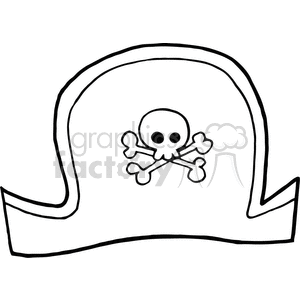black and white pirate hat clipart. Royalty-free image # 382070
