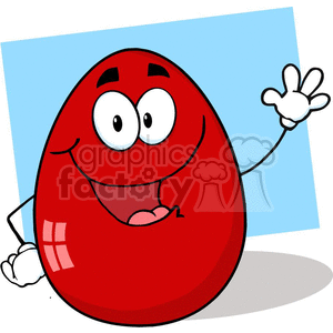 red jellybean waving clipart. Royalty-free image # 382145