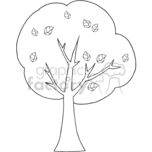 black and white tree clipart. Royalty-free image # 382195