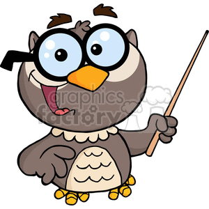 grey cartoon owl  clipart. Royalty-free image # 382289