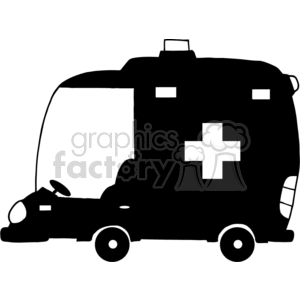4331-Cartoon-Ambulance-Silhouette-Car clipart.