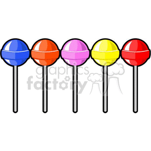 clipart - group of lollipops.