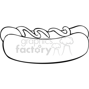 hotdog outline clipart. Royalty-free image # 383076