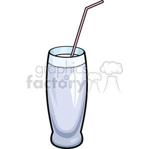 clipart - beverage with a straw.