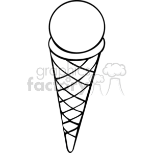 ice cream cone outline clipart. Royalty-free image # 383194
