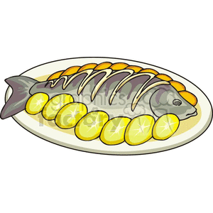 fish dinner clipart. Royalty-free image # 383227