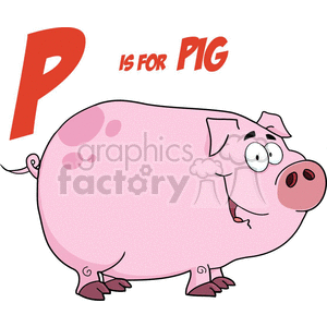 p is for pig clipart. Royalty-free image # 383309