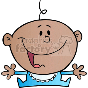African American toddler clipart.