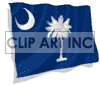 clipart - 3D animated South Carolina flag.