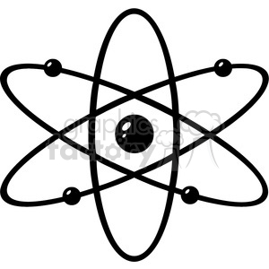 cartoon vector illustration atom nuclear atomic