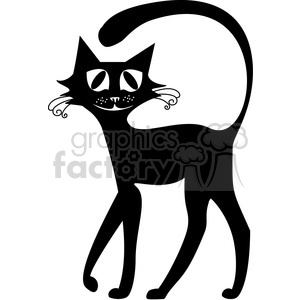 vector clip art illustration of black cat 064 clipart. Royalty-free image # 385371