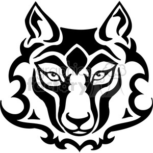 wild wolf mascot 009 clipart. Royalty-free image # 385441