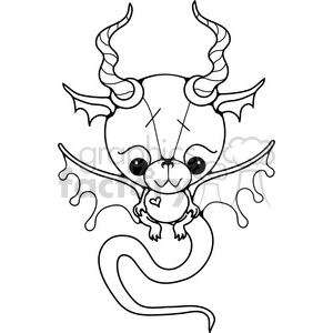 cartoon cute vector clipart clip+art dragon