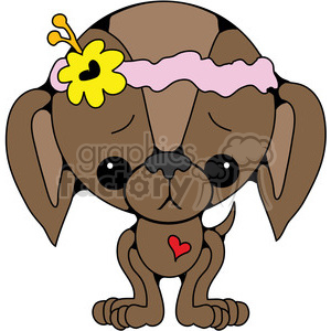 brown puppy clipart. Royalty-free image # 387405