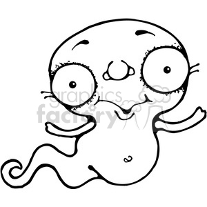 Bug Eyed Ghost 03 clipart.