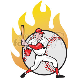 baseball player batting side kneel BALL clipart. Commercial use image # 388194