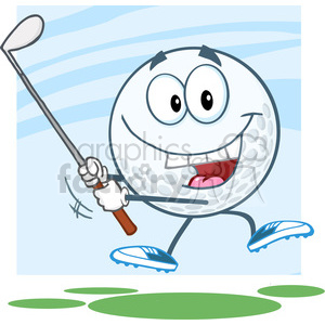 cartoon funny golf+ball golf golfing ball