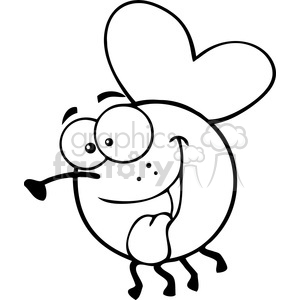 5615 Royalty Free Clip Art Happy Fly Cartoon Mascot Character clipart. Royalty-free image # 388692