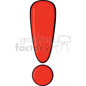 6275 Royalty Free Clip Art Red Exclamation Mark clipart. Commercial use image # 389304