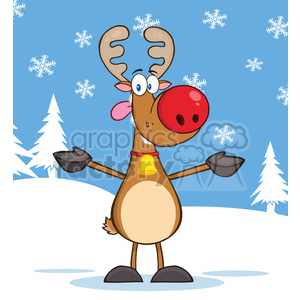 cartoon funny christmas holidays santa reindeer snow winter