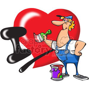 clipart - I love to paint.