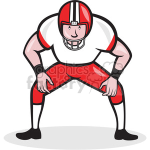 american football player squat front clipart. Royalty-free image # 390370
