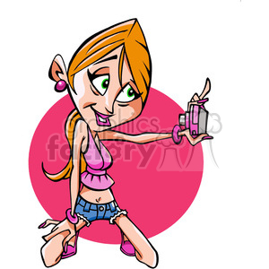 girl taking a selfie clipart. Royalty-free image # 390698