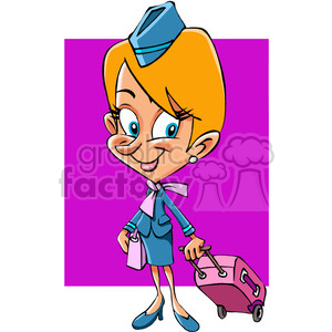 cartoon flight attendant clipart. Commercial use image # 390734