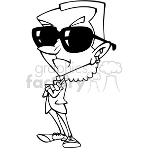 bodyguard cia security cartoon outline clipart. Commercial use image # 390764