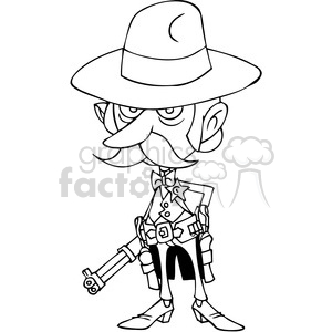 cartoon funny comic comical western cowboy sheriff law police justice black+white