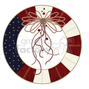 4th July Wreath clipart. Commercial use image # 391609