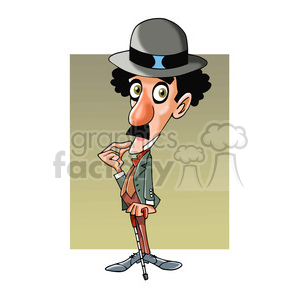 Charles Chaplin cartoon caricature clipart #391674 at Graphics Factory.