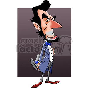 Abraham Lincoln cartoon caricature clipart. Royalty-free image # 391694