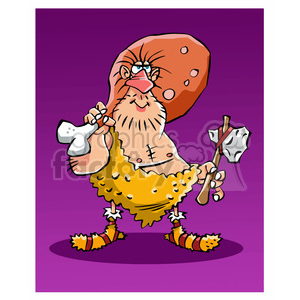 Cavernicola caveman cartoon character clipart. Royalty-free image # 391704