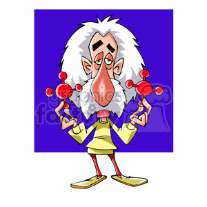 Albert Einstein cartoon caricature clipart. Royalty-free image # 391754