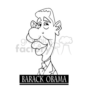celebrity famous cartoon editorial-only people funny caricature barack+obama president 44th
