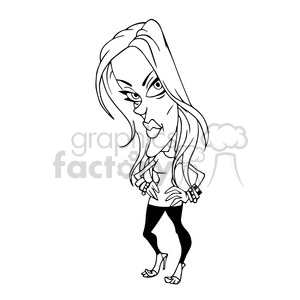 celebrity famous cartoon editorial-only people funny caricature avril+lavigne