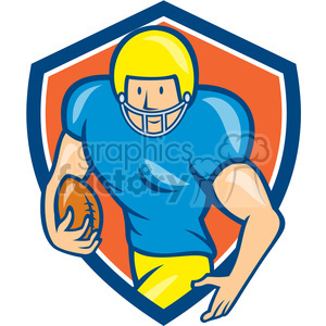 american football running back run side OL CREST clipart. Commercial use image # 394397