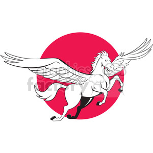 PEGASUS flying horse ISO clipart.