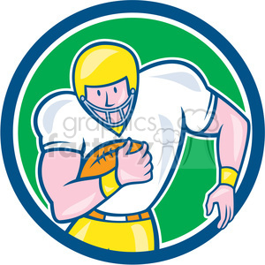 american football fullback front OL CIRC clipart. Commercial use image # 394427