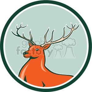 clipart - red deer marching CIRC.