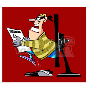 computer hacker clipart. Royalty-free image # 394697
