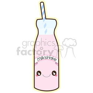 Milkshake Bottle cartoon character vector clip art image clipart. Commercial use image # 395046