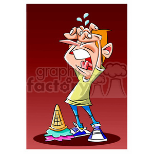 crying over spilled ice cream clipart. Royalty-free image # 395163