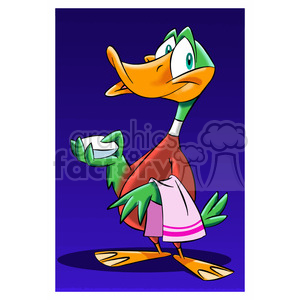duck taking a shower clipart.