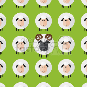 8244 Royalty Free RF Clipart Illustration Sheep Pattern Modern Flat Design Vector Illustration clipart. Commercial use image # 395554