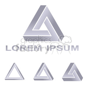 paradox grey logo false illusion corporation penrose triangle corporate illusion logo future impossible object business concept vector sign company symbol symbol template tech company icon element impossible gray technology shape abstract penrose triangle modern grey creative illustration icon geometric object metallic surreal design science color company set silver logo impossible triangle optical logo silver identity lab unreal triangular